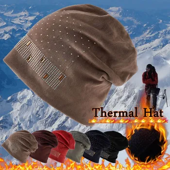 Женская Мужская Фланелевая шапка, Зимние шапки для женщин, мягкая теплая шапка с напуском, утепленная флисом, Теплая зимняя шапка