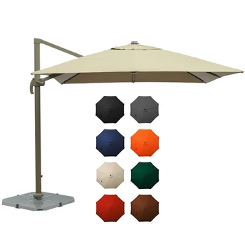 открытый большой консольный зонт для патио со смещением частей основания зонта зонт от солнца