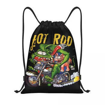 Рюкзак на шнурке Ratfink Ride Для женщин и мужчин, рюкзак для спортзала, Складная сумка для тренировок Rat Fink, сумка