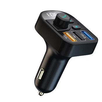 Автомобильный FM-передатчик Универсальный Вызов По Громкой Связи с 3 USB-Портами Автомобильный MP3-плеер Bluetooth-совместимый Радиоприемник Автомобильное Зарядное Устройство