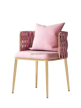 Табурет для макияжа современный минималистичный скандинавский легкий роскошный туалетный столик стул для милой девушки в спальне модный чистый красный туалетный стул