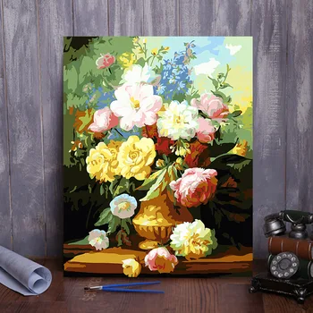 2317Ann-Tulip diy цифровая картина маслом, картина акриловыми цветами, взрывная ручная пейзажная живопись