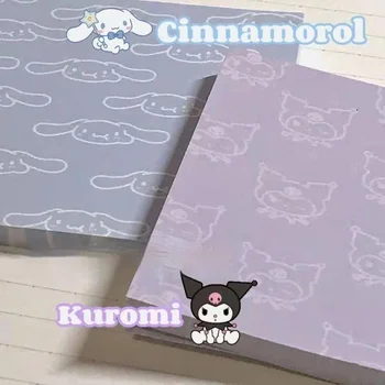 Кавайный Милый Sanrio Hello Kitty Kuromi Cinnamoroll Pom Pom Purin Блокнот Ручная Наклейка Для Аккаунта Для Девочек Рождественский Подарок Для Детей