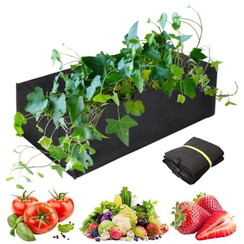 Квадратная сумка для выращивания овощей, томатов, цветочных горшков, сумка для выращивания нетканых многоразовых садовых горшков для фруктов