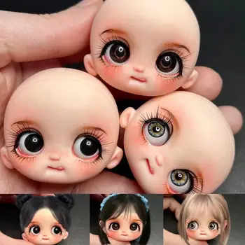 Новая голова куклы 1/8 с макияжем для тела, кукла для девочки 16 см, макияж Для девочки, Кукла с 3D Красочными глазами, Подарки на День рождения