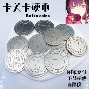 Игра Honkai: Star Rail Kafka Coin Косплей Монеты Валюта Сплав металла Реквизит для Хэллоуина Металлические аксессуары Рождественский подарок