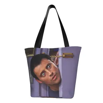 Забавная сумка для покупок из бакалеи Joey Tribbiani, холщовая сумка для покупок, большая вместительная Классическая сумка для друзей из телешоу