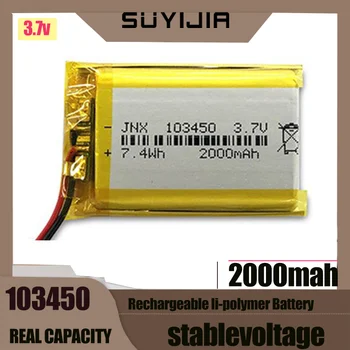 3,7 V 2000mAh 103450 Полимерно-Литиевая Батарея 1800mAh Подходит для Интеллектуального Робота Beauty Instrument Led Light Lithium Battery