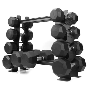 Сверхпрочная стойка для гантелей XPRT Fitness - Стойка для хранения гантелей, вмещает до 400 кг. – 2–ярусная стойка, идеально подходит для 5-30 кг.
