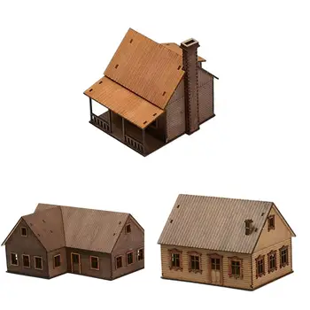 1/72 Коллекция моделей домов Украшения 3D Пазлы Ландшафтные строительные материалы для песочного стола Микроландшафтный декор