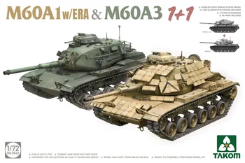 [Takom] №5022 1/72 M60A1 с ERA и M60A3 1+1 (Комплект пластиковых моделей)