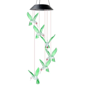 3X Светодиодная лампа с солнечным ветровым перезвоном, лампа с Птичьим Ветровым перезвоном, Подвесная Декоративная лампа с ветровым перезвоном, Лампа для изменения цвета, Солнечная лампа