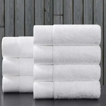 Полотенце для лица из 100% хлопка 35X75 / 40X80 см Белые полотенца для ванной комнаты в отеле