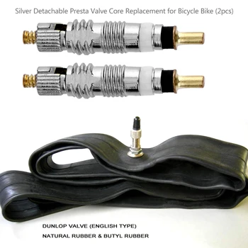 Серебряная съемная замена сердечника клапана Presta для велосипеда MTB/шоссейного велосипеда