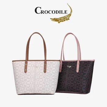 Повседневные сумки через плечо из крокодиловой кожи для женщин, женская роскошная дизайнерская сумка-тоут, женская дорожная сумка большой емкости Sac 2023