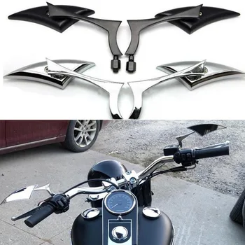 2шт Боковые зеркала заднего вида из универсального алюминиевого сплава 8/10 мм для мотоцикла Street Bike Sports Bike Chopper New
