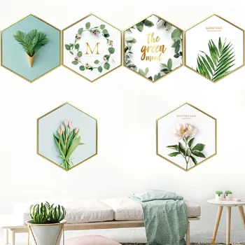 Наклейки на стену с тропическими зелеными листьями для спальни, гостиной, дивана, телевизора, декора стен, съемных виниловых наклеек на стены, домашнего декора