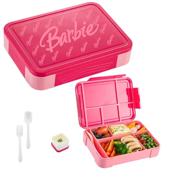 Барби Детское отделение для студентов Запечатанная коробка для фруктов салатмикроволновое отопление Аниме Каваи Ланч-бокс для рабочих подарков