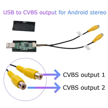 2 CVBS-выхода USB-AV-Кабель DC 5V USB-Адаптер Видеовыхода CVBS USB 2W для Android Мультимедийный Плеер для Android TV Player