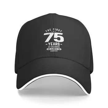 Новинка The First 75 Years - 75th Birthday Бейсболка с защитой от ультрафиолета, солнечная шляпа, черная шляпа для мужчин и женщин