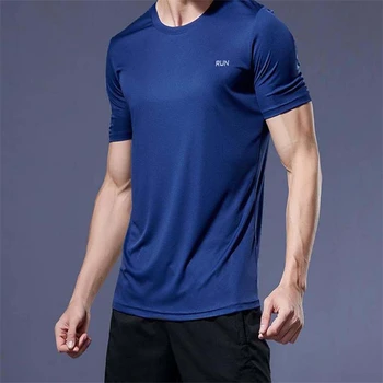 Многоцветная быстросохнущая спортивная футболка с коротким рукавом, майки для спортзала, футболка для фитнеса, футболка для тренера по бегу, мужская дышащая спортивная одежда