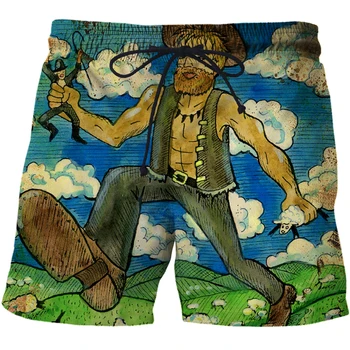 2023 Новые пляжные брюки с 3D-принтом в стиле Таро, летние купальники, мужские короткие Мужские плавки, Пляжные шорты, Быстросохнущие Сексуальные