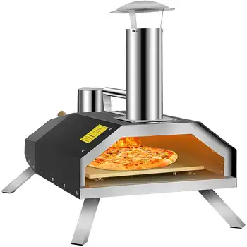 Портативная печь для пиццы, печь для пиццы на пеллетах, 12-дюймовая печь для пиццы, складная на открытом воздухе