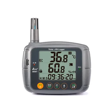 AZ88081 Настенный большой ЖК-дисплей с температурой и влажностью, USB-регистратор данных, запись температуры и относительной влажности