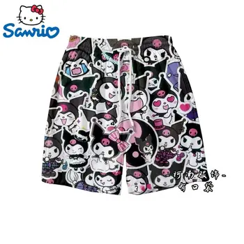 Sanrio Kuromi Melody Hello Kitty, летние пляжные брюки 2023, трендовые шорты оверсайз, Баскетбольные спортивные шорты, Брюки для подростков и студентов
