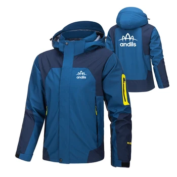 Осенняя мужская и женская спортивная мода для отдыха, Ветрозащитный и непромокаемый Альпинизм на открытом воздухе, кемпинг, новая тонкая куртка с капюшоном