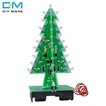 3D Рождественская елка 3/7 цветов, светодиодная вспышка, Рождественские елки, светодиодный модуль печатной платы постоянного тока 4,5 В-5 В, Электронный комплект 