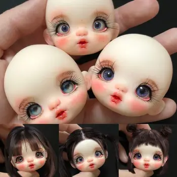 Новая кукольная голова 1/8 с макияжем для тела, кукольная голова для макияжа для девочек, кукольная голова с 3D разноцветными глазами
