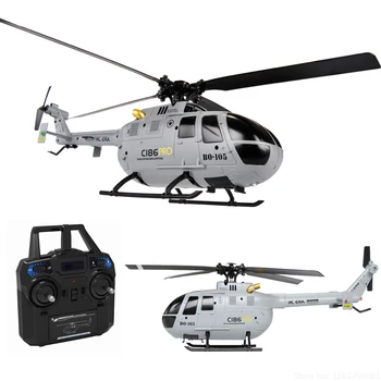 Радиоуправляемый вертолет 2.4G RTF, 4 канала подзарядки 6-осевого электронного гироскопа, радиоуправляемые игрушки для C186 Pro, пульт дистанционного управления стабилизацией B105.