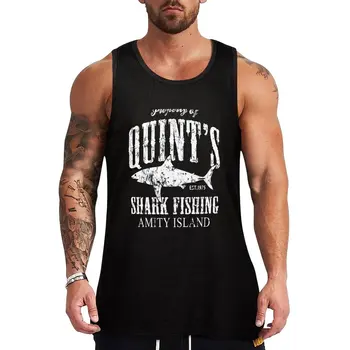 Новая майка Quints Shark Fishing Amity Island, спортивная одежда, футболки для спортзала для мужчин