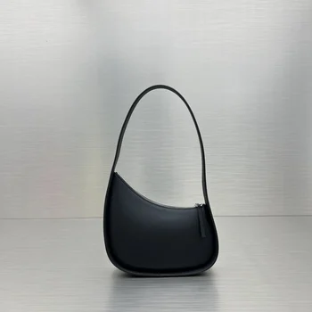 Высококачественная Женская Мини-сумка из натуральной воловьей кожи Для пригородных поездок, Сумки-тоут, Роскошная Дизайнерская Классическая Женская Сумка Row Moon black lady Bag
