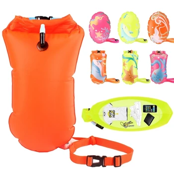 Многофункциональная сумка для плавания, буй для плавания на открытом воздухе, водонепроницаемый спасательный круг из ПВХ, сумка для хранения с поясным ремнем для рыбалки