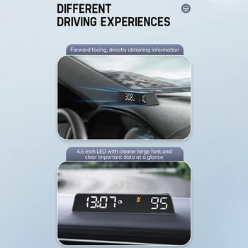 Автомобильный головной дисплей H500G Hud HD Таблица автомобильных кодов, Измеритель высоты, автомобильный Спидометр с GPS питанием от USB, Аксессуары для всех автомобилей