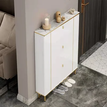 Компактный Портативный Шкаф для обуви Ультратонкие Современные шкафы для гостиной Белая мебель для прихожей Zapatero Blanco MQ50XG