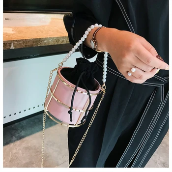 Новая персонализированная дизайнерская сумка-ведро с металлическим каркасом, женская полая сумка-тоут, высококачественные сумки для женщин, вечерняя сумочка