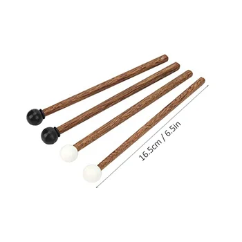 Барабанные палочки с 4 стальными язычками, резиновые барабанные палочки для детей, для детских барабанщиков и практиков