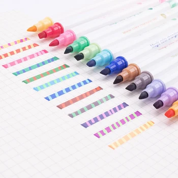 6 производителей хайлайтеров с изменением цвета, маркерные ручки для хайлайтеров, маркеры разных цветов для детского дневника, мультяшные заметки своими руками