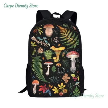 Женский рюкзак с грибной 3D-печатью для девочек-подростков, рюкзак для ноутбука, повседневные сумки для книг, рюкзак для студентов колледжа, сумка-Ранец
