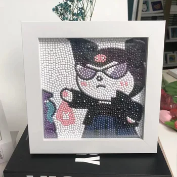 15 см Набор для алмазной живописи Sanrio Мультфильм Hello Kitty Kuromi 5D DIY Мозаика Вышивка крестиком украшение детской комнаты подарок ручной работы