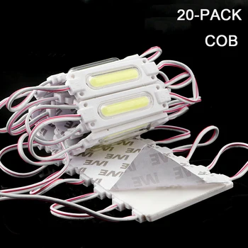 20-комплектный светодиодный модуль COB 12 В супер яркий желтый Синий розовый Ледяной синий цвет IP65 Водонепроницаемый для декоративной лампы рекламного магазина