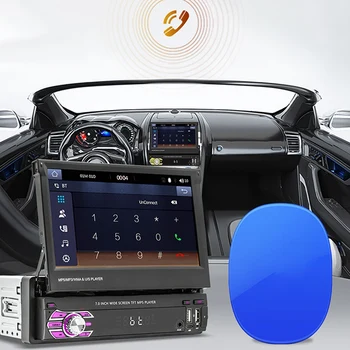 1 Din 7-дюймовый автомобильный Выдвижной экран Беспроводной Carplay Android Auto Автомобильное Портативное радио Bluetooth MP5