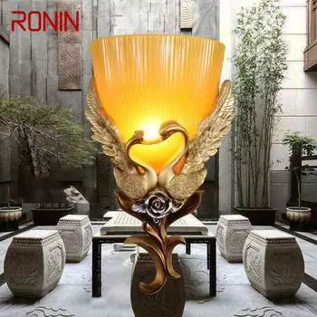 Настенное бра RONIN Contemporary Swan с золотым светодиодом, Романтическое Креативное освещение для дома, гостиной, спальни