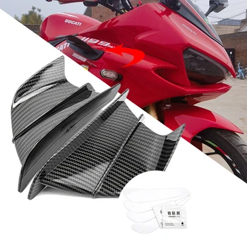 Аэродинамический спойлер-крыло мотоцикла с клейкой наклейкой для украшения мотоцикла для Ducati 899 959 1198 1198S 1199 1299