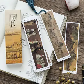 Креативный Модельер Для любителей книг, Пагинатор, Винтажная Закладка с изображением Карпа Кои в китайском стиле, Ретро-открытка-Закладка, Памятные Подарки