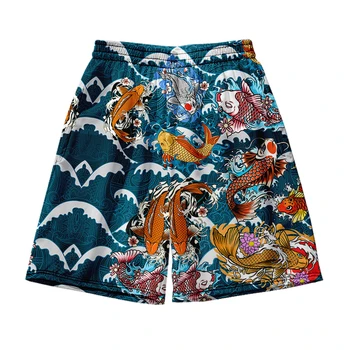Гавайские пляжные шорты Мужская и женская одежда с 3D цифровой печатью повседневные шорты Модный тренд парные брюки