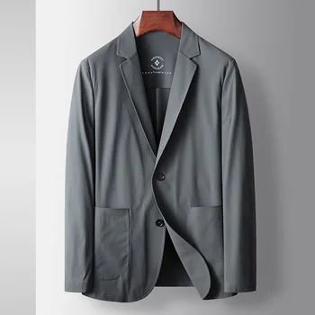 SS5142-Костюм для отдыха, мужской деловой повседневный полосатый реактивный пиджак, куртка в полоску, одинарный западный топ